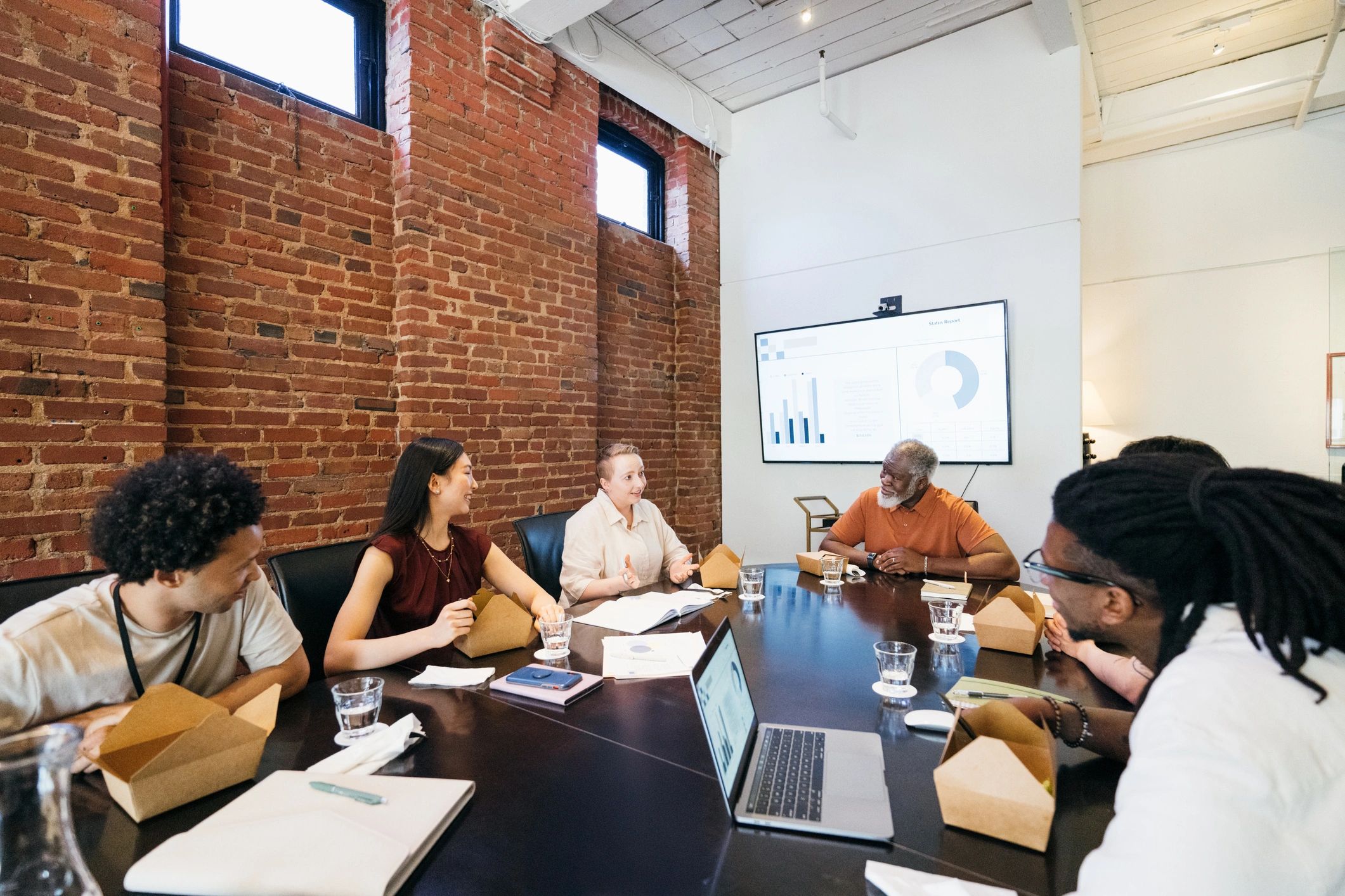 Business team meeting in a modern office